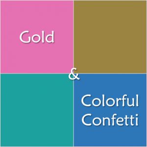 Gold And Colorful Confetti